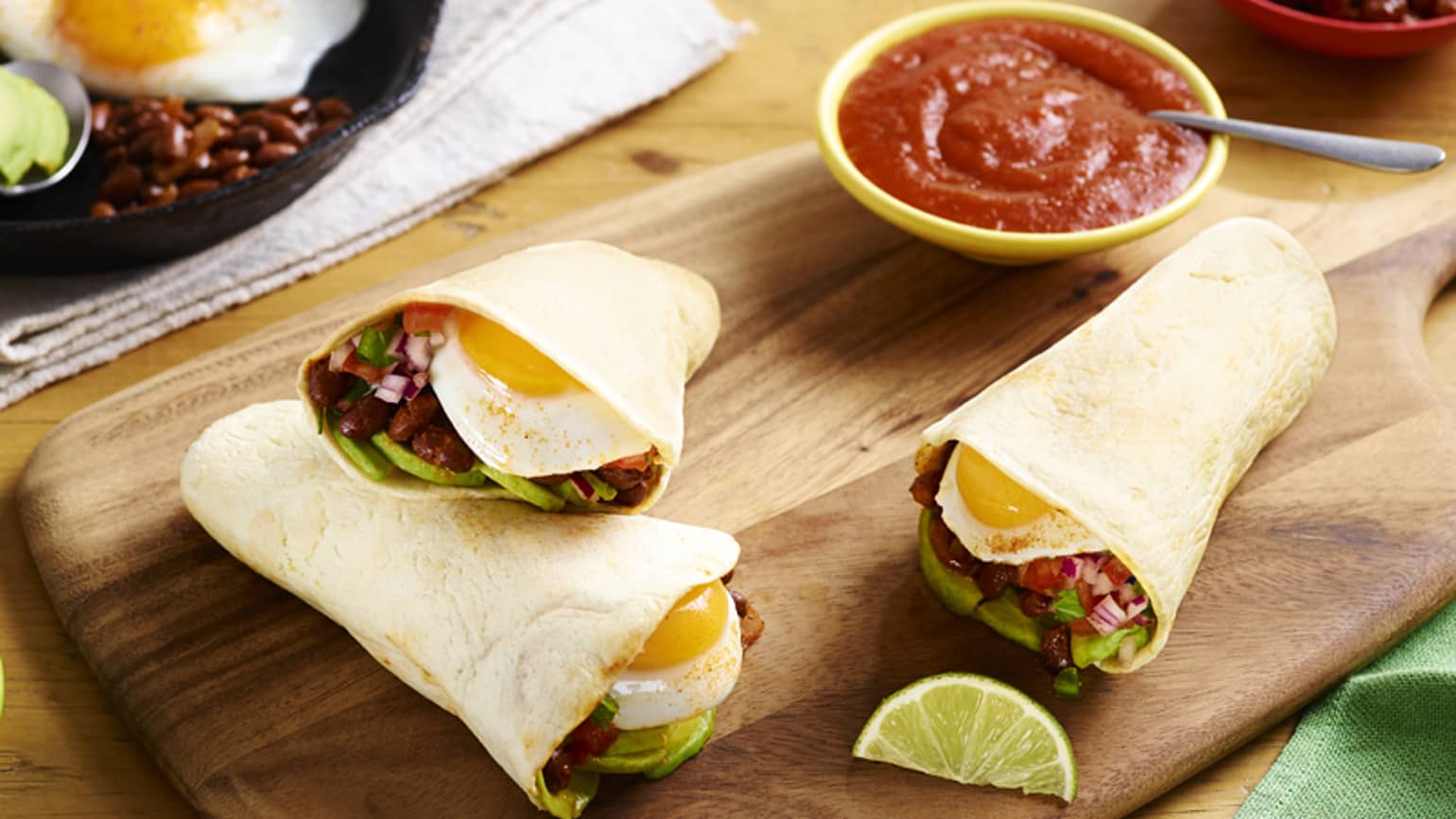 Tortilla-Pockets mit Huevos Rancheros